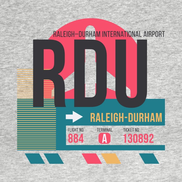 Raleigh-Durham (RDU) Airport // Sunset Baggage Tag by Now Boarding